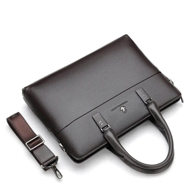 Портфель мужской из 100% натуральной кожи большой вместимости под ноутбук 14 дюймов