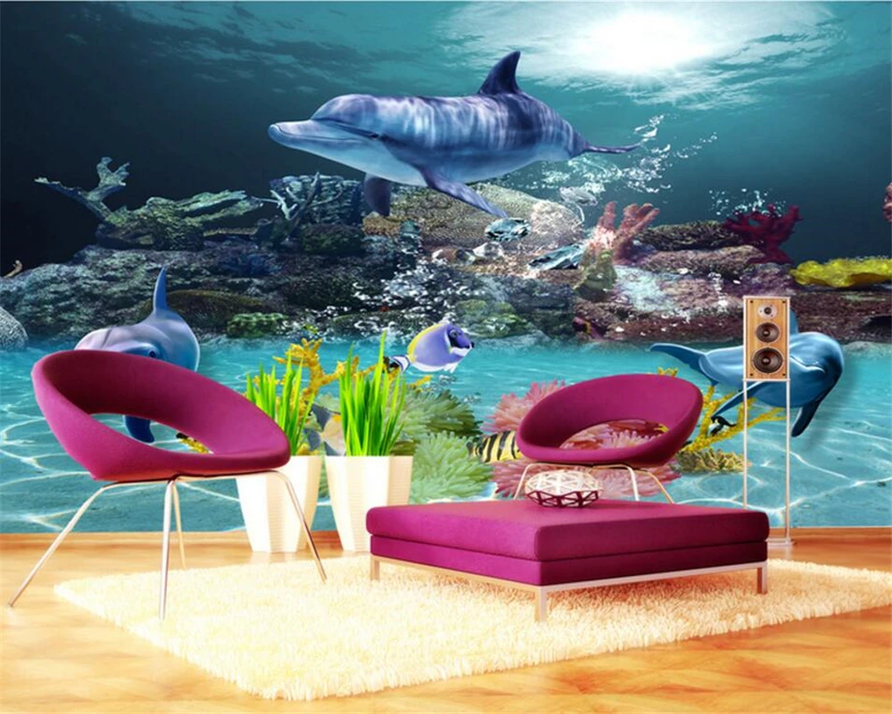 3d обои Beibehang на заказ настенная бумага 3D подводный мир мечта жизни спальня ТВ