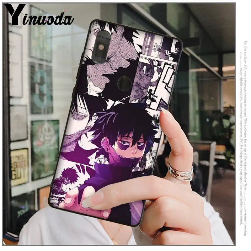Yinuoda японский аниме My Hero academic цельный черный чехол из ТПУ для телефона Redmi 5 plus Note