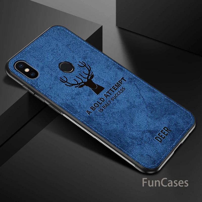 Тканевый чехол для Xiaomi Redmi Note 6 Pro классическая ткань матовая кожа мягкая жесткая