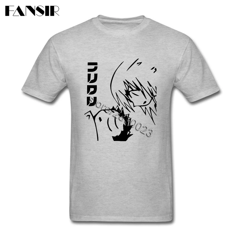 FLCL с короткими рукавами футболка Мена Стиль Camisetas хлопок круглый вырез горловины