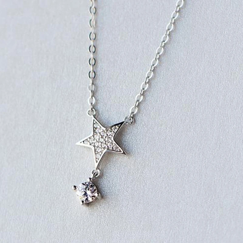 Модное ожерелье для женщин 2017 эффектное из стерлингового серебра 925 пробы и