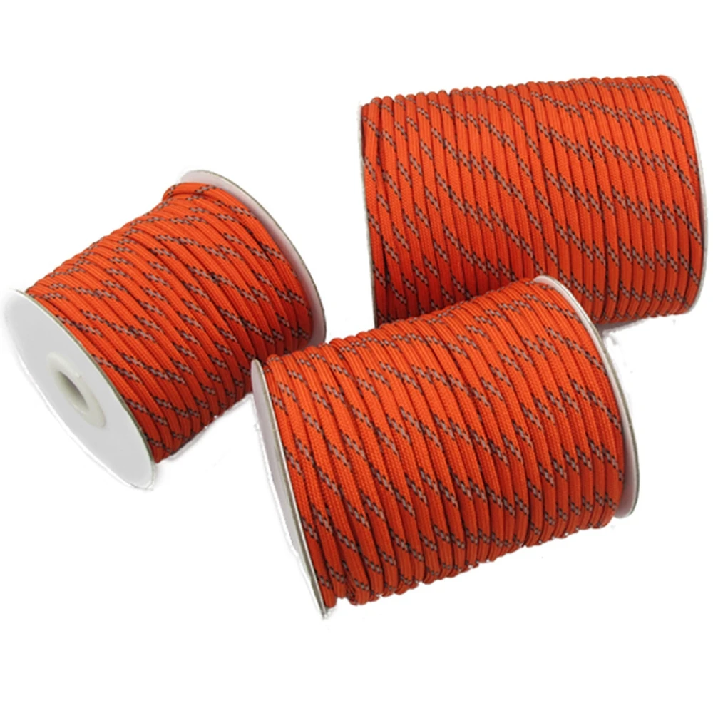 4MM Diameter Reflective String Windproof Tent Rope Guy Line For Camping Kits Ropes for Tents | Спорт и развлечения