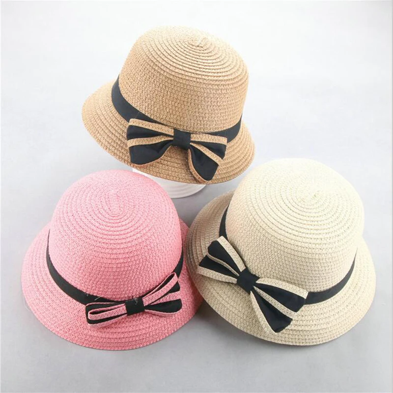 

BINGYUANHAOXUAN 2019 New Summer Hat Kids Breathable Straw Hat Hat Kids Boy Girls Hats Outdoor Beach Sunhat Suit for 2-6 years