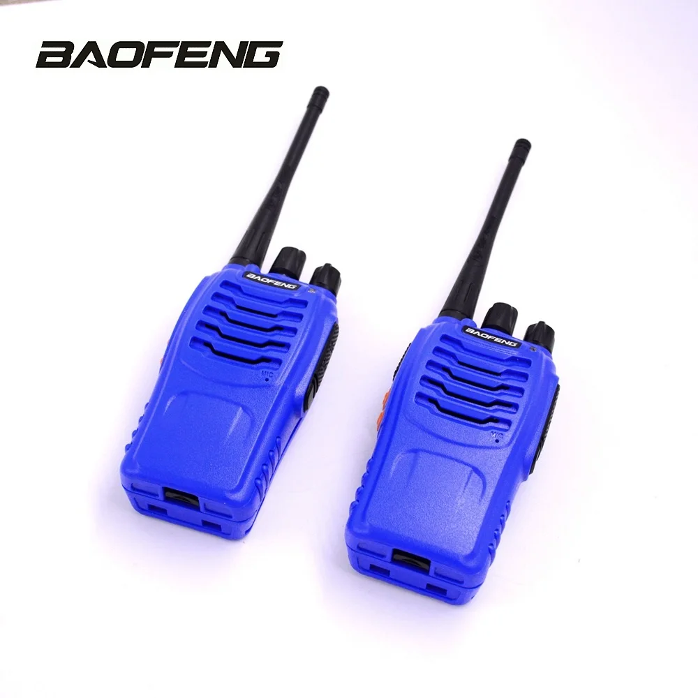 2x BAOFENG 888 S UHF двухстороннее радио и PTT наушник с микрофоном начального уровня переговорные для спорта на открытом воздухе синий двухканальные рации