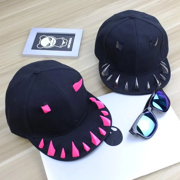 Новинка Хлопок бык рога Snapback кепки s мужские, панк Snapback Бейсболки s женские, Панк Рога кепки, уличные хип-хоп шапки