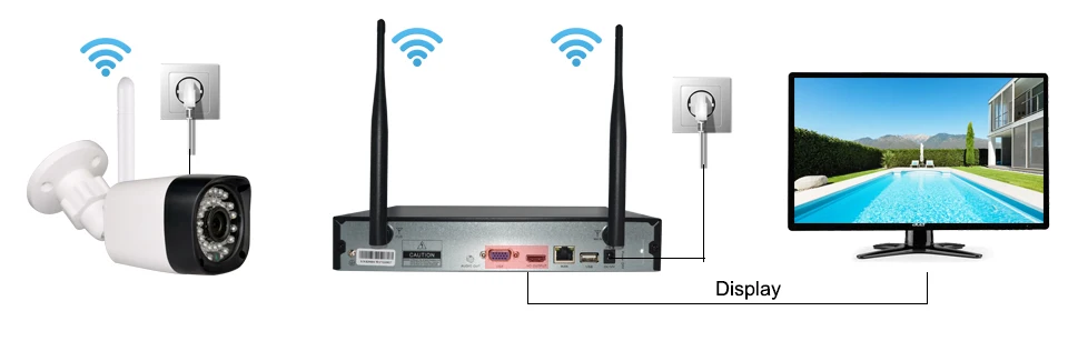 4CH 1080P беспроводной комплект 7 дюймов ЖК-дисплей Wi-Fi NVR Камера видеонаблюдения системы безопасности Беспроводной NVR Комплект домашний Wi-Fi для наружного наблюдения