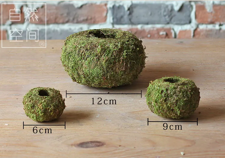 Kokedama моховые шары японский мох шар с Мохом семена личности небольшой вентилируемый цветочный горшок для орхидеи и бонсай
