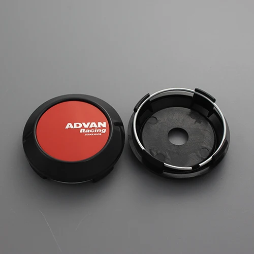 red advan black cap KOM 64/60 мм зажим Япония advan гоночный центр крышки для ssr обода крышка hubcap xxr voiture пылезащитный капот набор из 4 enkei логотип наклейка - Цвет: red advan black cap