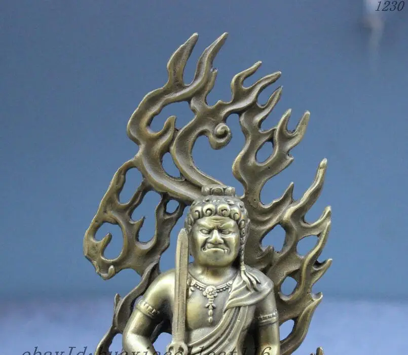 Буддистская статуя Mahayana Fane Fudo Myo o из чистой Японии|statue|statues buddha |