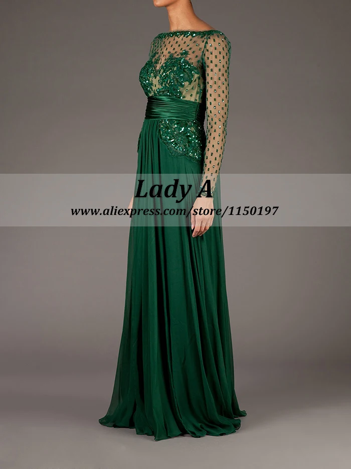 Prom Dresses A-Line Floor-Length Built-In Bra Beading None Boat Neck Regular Full Empire Chiffon Silk Rayon Customized 2015 Free | Свадьбы и