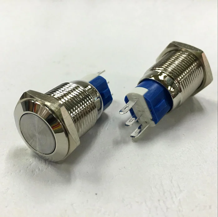 

Whole 20 pcs a lot Mounting hole size 16MM Stainless Steel Metal Push Button Switch Self-locking function Opening and closing