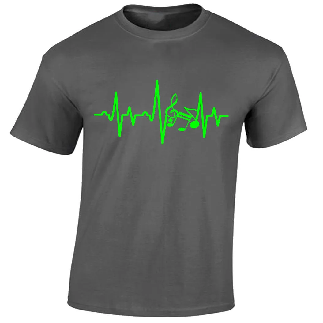 Мужская футболка с музыкальным проигрывателем EKG ECG музыкальный барабанщик FENDER