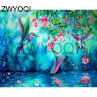 Алмазная мозаика сделай сам, 3D-картина из круглых страз с изображением птицы, цветка, квадратных страз, вышивка крестиком