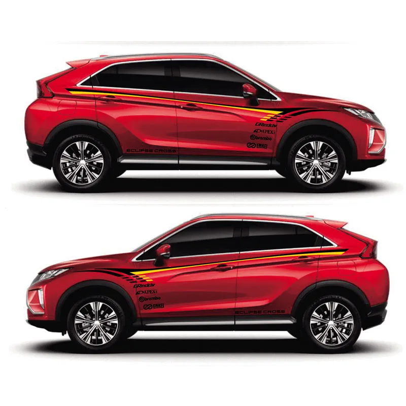 World Datong автомобильные наклейки для Mitsubishi ECLIPSE CROSS Pajero Outlander Zinger Eclipse с обеих сторон, спортивные авто наклейки