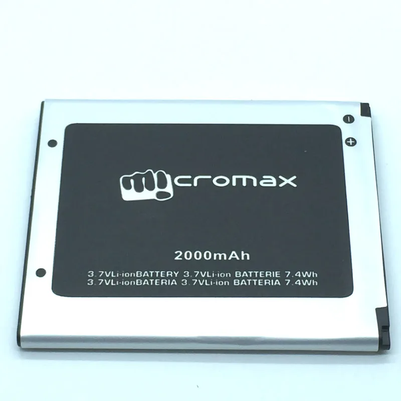 Аккумулятор 2000 мАч для Micromax A114 A92 A106 A115 A116 A117 A210 S9101 Q340 Q338 s9111 мобильный телефон