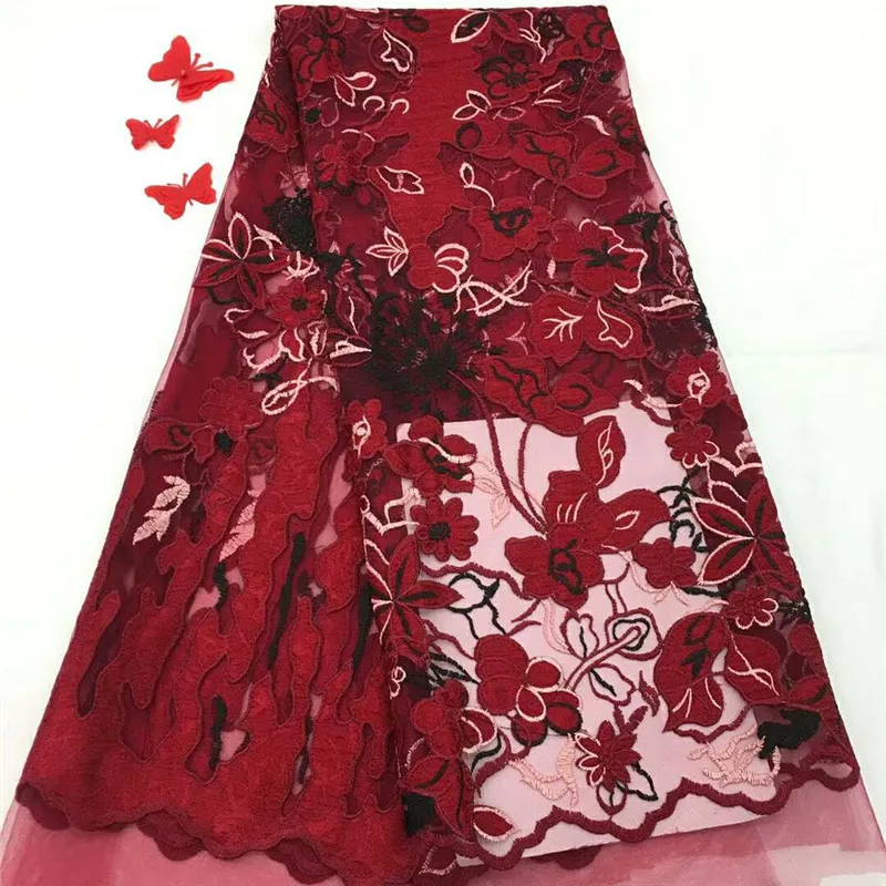 Высококачественная кружевная ткань с вышивкой африканская французская