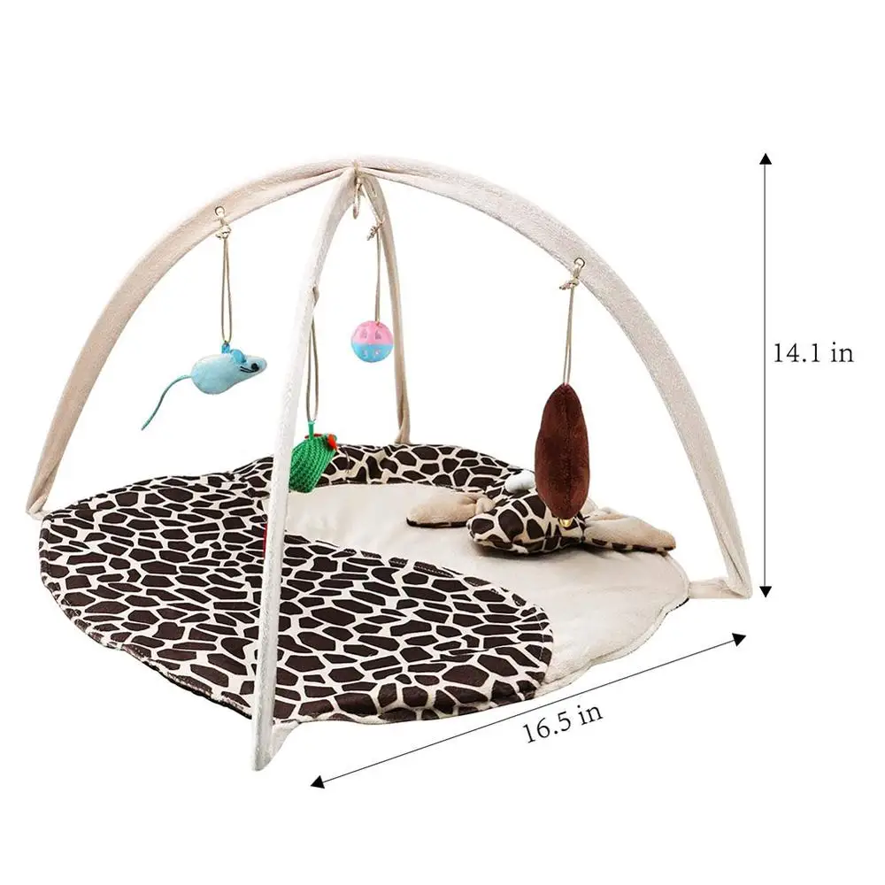 Милый стиль жирафа котенок складной кровать кошка играя парк развлечений холст