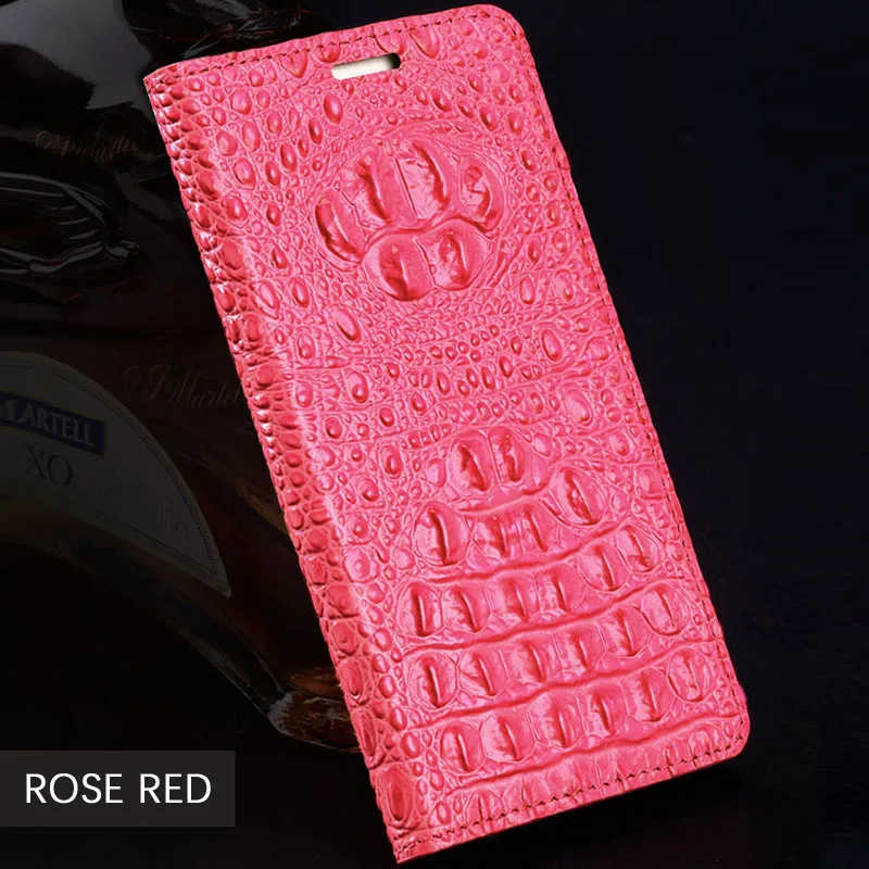 04-Rose red Роскошный флип-чехол из натуральной кожи чехол для iPhone 6 Plus 3D с текстурой крокодиловой задней панели мягкий силиконовый Внутренний чехол для телефона - Цвет: 04-Rose red