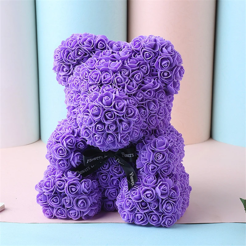 Valentines Romantice Artificial Rose Bear/Dog/Rabbit PE Gift For Wedding Party Creative DIY Valentine Doll on. Валентиновый Романтичный искусственный медведь/собака/кролик из розовых лепестков PE подарок для свадебной вечеринки Творческая самодельная вале