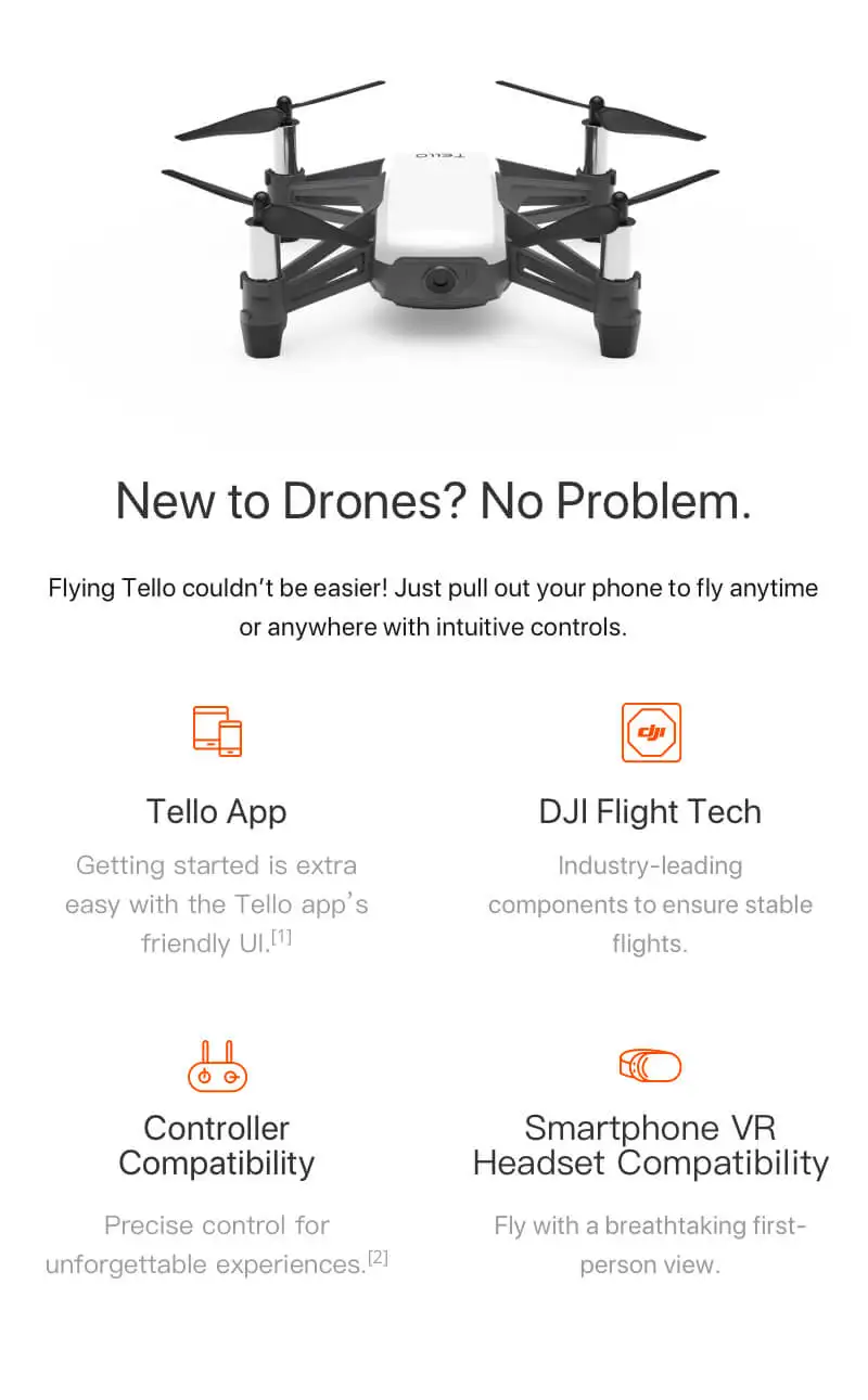 DJI Tello с контроллером GameSir T1d DJI мини-Дрон Радиоуправляемый квадрокоптер с камерой 720 P FPV обучающий Дрон для детей