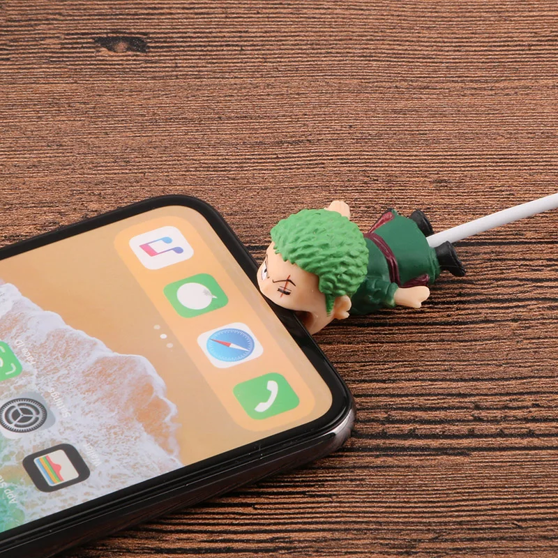 SIANCS Милая цельная кукла, защита для кабеля "укус" для iphone, usb кабель, мультфильм, органайзер, моталки, чоппер, Луффи