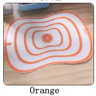 Orange Пластиковые Нескользящие матовые разделочные доски портативный фрукты овощи мясо резка кухонный коврик прозрачная домашняя разделочная доска - Цвет: Orange