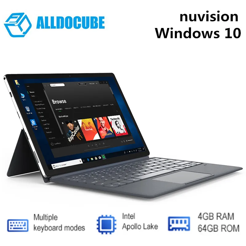 Ветвью ALLDOCUBE и nuvision 2 в 1 планшетный ПК с клавиатурой 11 6 дюймов ОС Windows 10 Intel Apollo Lake