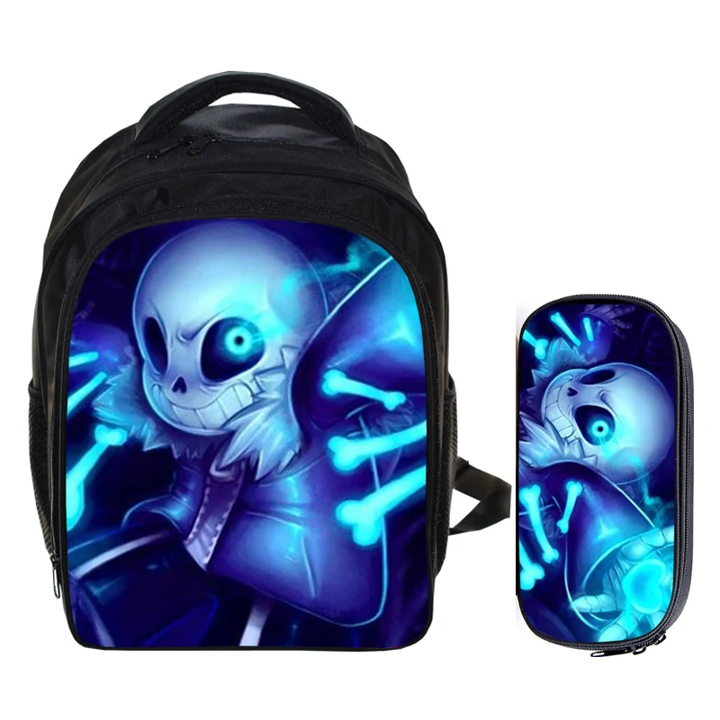 13 дюймов Санс и папирус из сказок подземелья рюкзак с черепом детские школьные