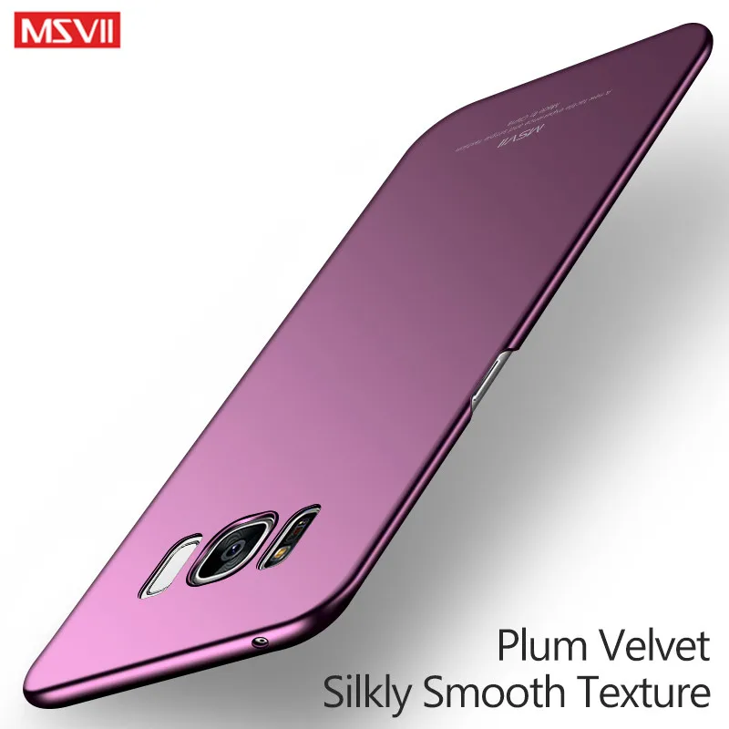 Simple Purple Чехол MSVII для samsung Galaxy S10 S9 S8 plus E S7 S6 edge чехол PC чехол для samsung S7edge S 9 note 8 5 S10E чехол для телефона - Цвет: Simple Purple