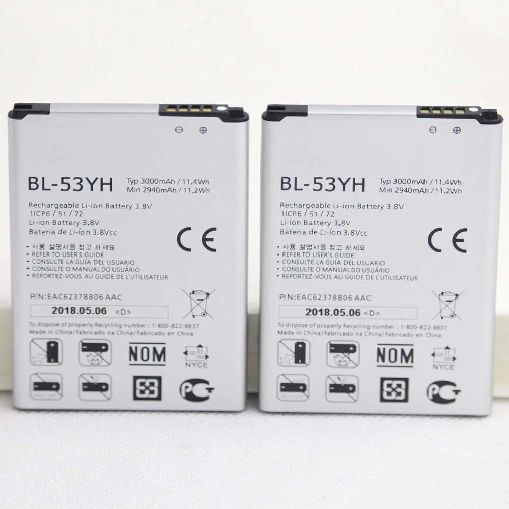 Сменная батарея для телефона внешняя аккумуляторная LG G3 D830 D850 D851 D855 LS990 VS985 F400 BL53YH