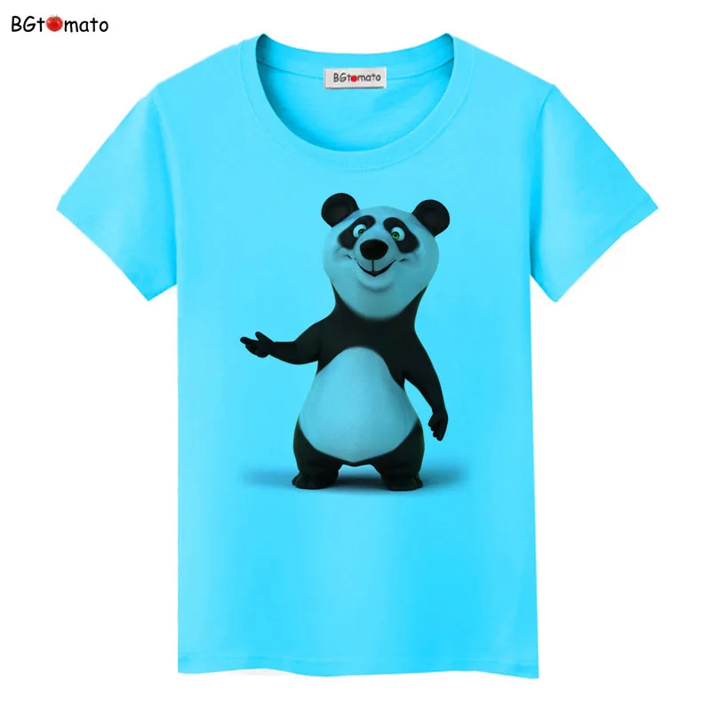 Футболка женская с 3d-рисунком панды милая забавная брендовая летняя одежда