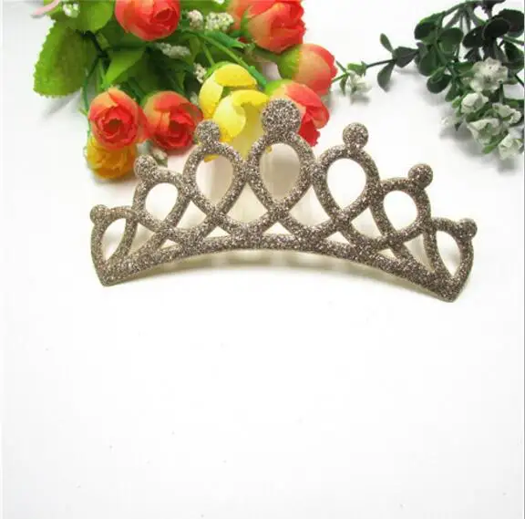 10 шт. декоративные блестящие короны для головных уборов 4 9 х13 см|crown appliques|glitter