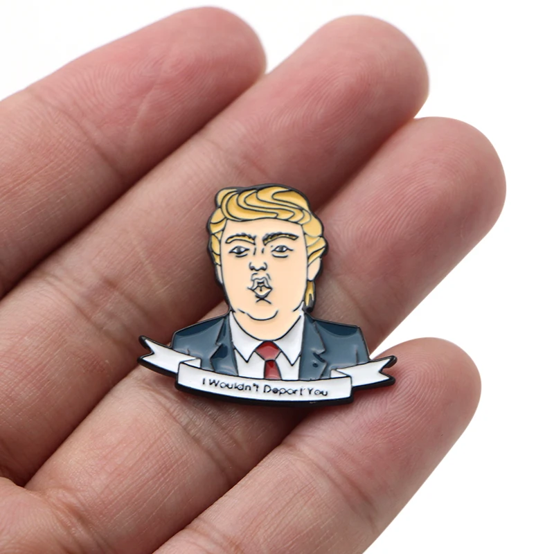 DMLSKY забавная брошь Трамп, я бы не выслал Вам письмо эмалированные булавки для одежды рюкзак булавки шапка личность значок M3318