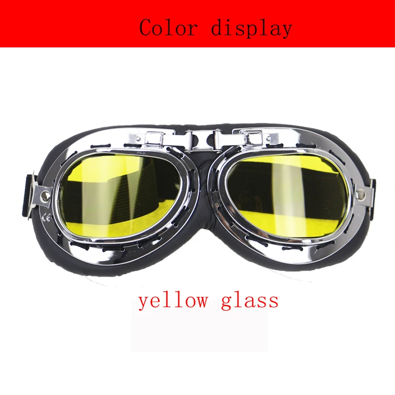 Профессиональные винтажные очки на шлем мотоциклетные в стиле ретро 5 цветов