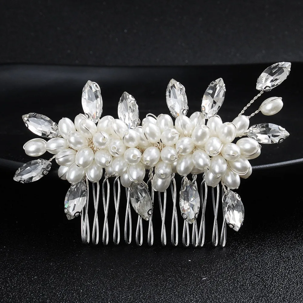Various Hair Combs Wedding Ornaments Women Jewelry Accessories Rhinestone Head Decoration Pearl Bridal | Украшения и аксессуары
