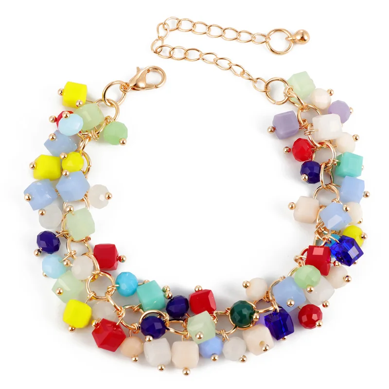 

Женский браслет с бусинами ZOSHI, браслет с разноцветными кристаллами и камнями в стиле бохо