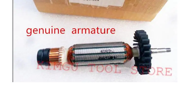 Моторная арматура для двигателя Ротор AC220-240V заменить N191434 DWE8101S DWE8100S DWE8100T DWE8101T DWE8110S DWE8111S для DeWALT - Цвет: genuine armature