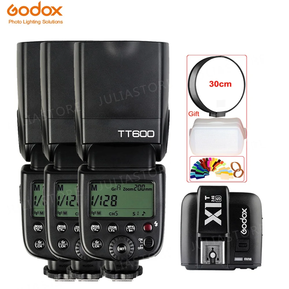 Godox TT600s Камера Вспышка Speedlite 2 4 г Беспроводной Master Slave X1T S HSS ttl для sony a6000 a7 II III a58 a6500