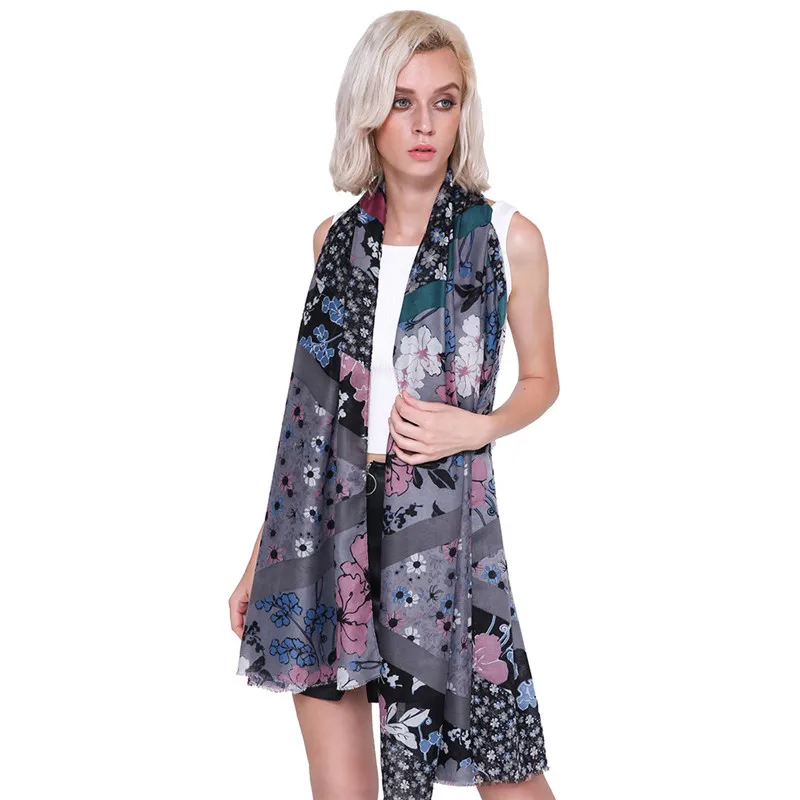 RUNMEIFA новейшая мода женский маленький шарф Маргаритка мягкие пляжные шали осень