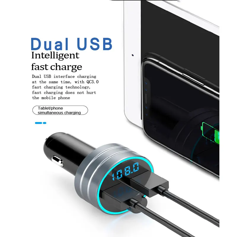 Car mp3 Bluetooth Fm Transmitter Handsfree Kit Usb In-car Charger For Iphone/ipad |