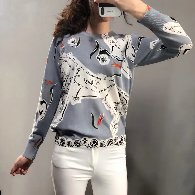 blouse4 Женские блузки Новая модная офисная рубашка с длинным рукавом шелковая блузка с принтом Рубашки повседневные топы Blusas Femininas Chemise Femme - Цвет: blouse4