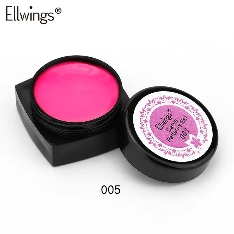 05 Ellwings, новинка, 12 цветов, Резные узоры, гель, замачиваемый, УФ-гель, лак, Полупостоянный, сделай сам, маникюр, УФ-гель для дизайна ногтей, Лаки, лаки - Цвет: 05
