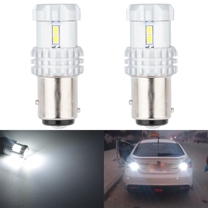 Katur 2 шт. 1157 BAY15D P21/5 Вт светодиодные лампы 12 SMD 3020 автомобильная лампа Led DC 12V