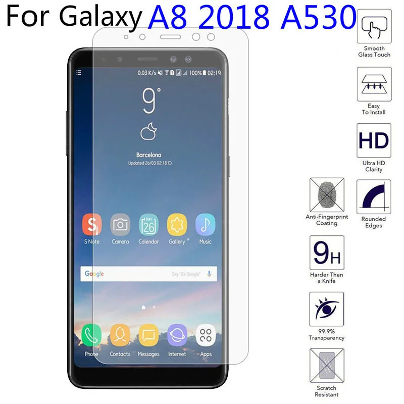 Закаленное стекло для сотового телефона Samsung Galaxy A8 2018 9H 2.5D защитная пленка экрана