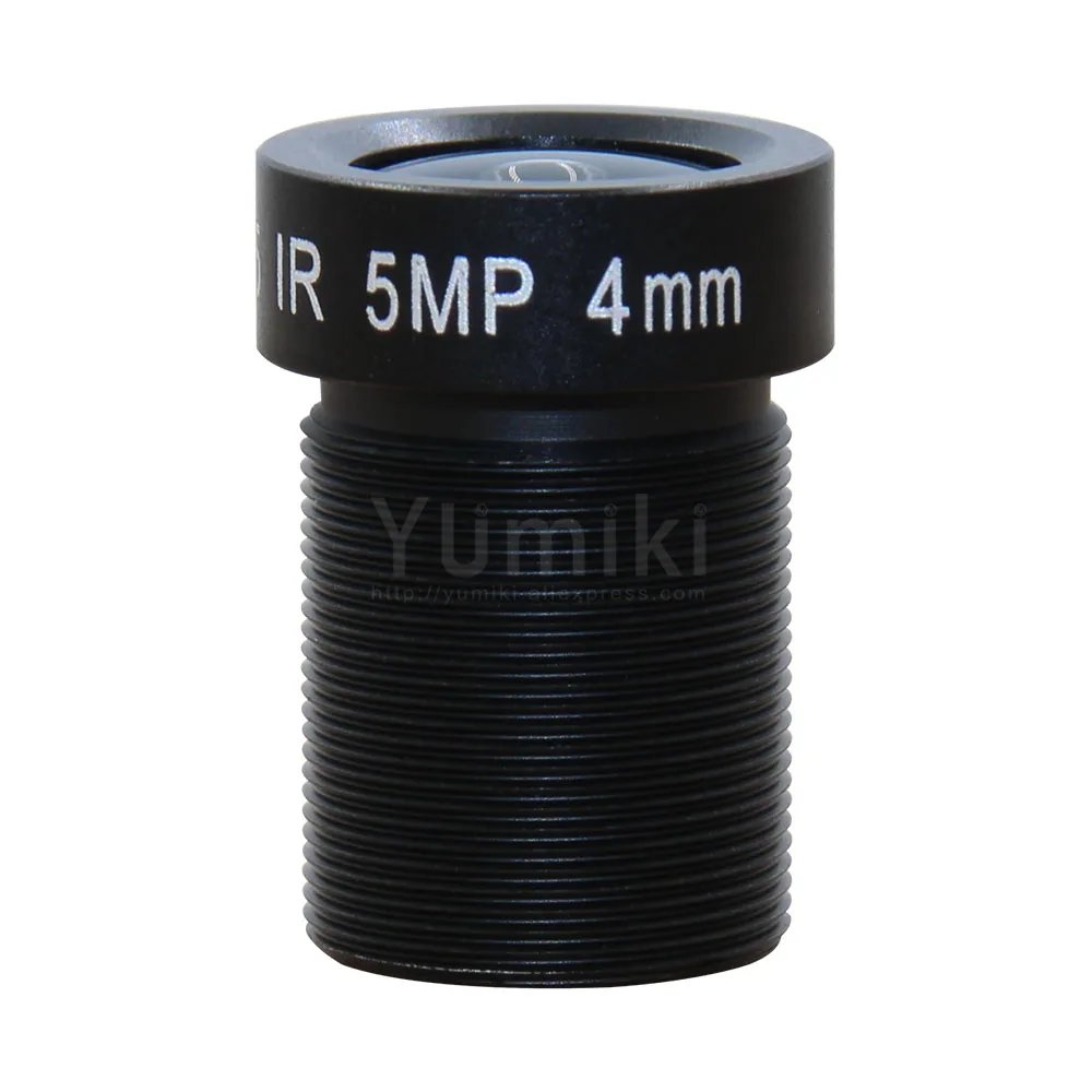 Yumiki M12 CCTV 5MP 4 мм объектив F1.5 фокусных расстояний Длина 4 мм Сенсор 1/2. " оптический starlight область асферические линзы Starburst