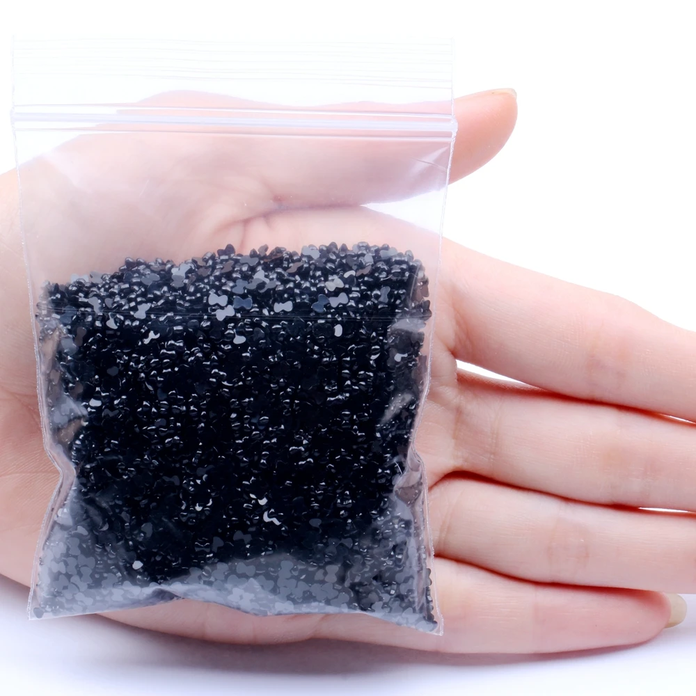 11 black Бант 30 г 10000 шт Стразы драгоценные камни для украшения ногтей 3D не исправление украшения для ногтей Flatback для дизайна ногтей - Цвет: 11 black