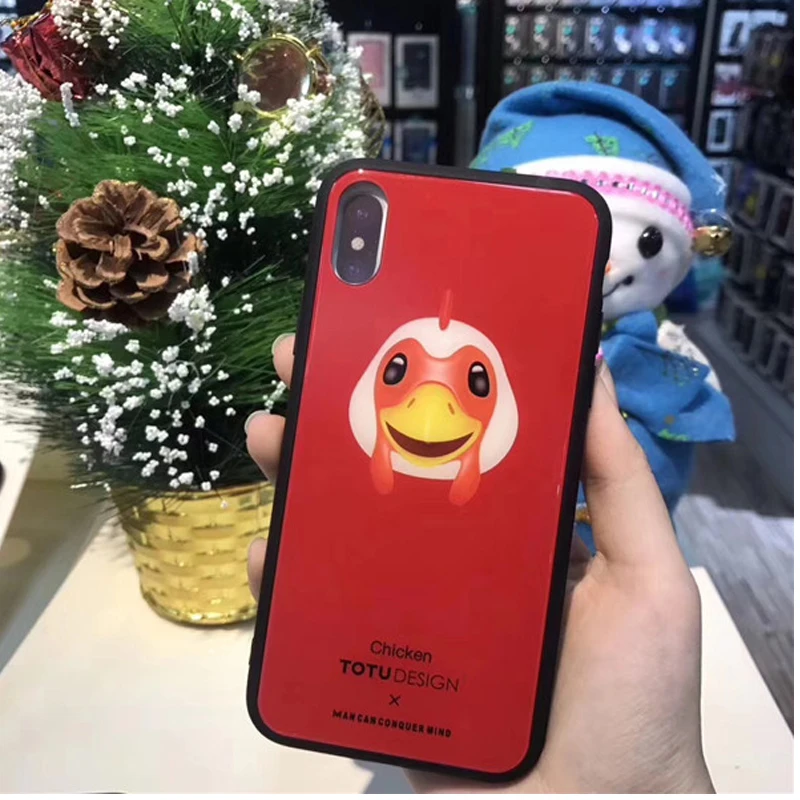 Чехол TOTU Deluxe из ТПУ и закаленного стекла для iPhone X 10 чехол с крючком мобильного