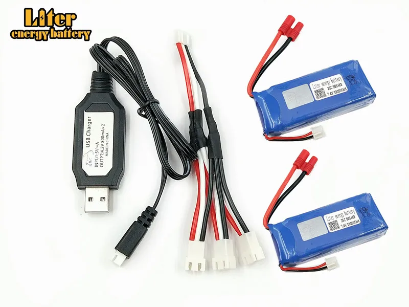 

X8C parts charger battery X8W X8G X8HC X8HW X8HG 7.4V 3000mah 903480 RC Quadcopter spare parts Charger+1 to 3 wire+ 3 battery