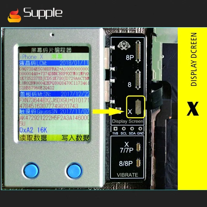 Новейший для iphone7G/7 P/8G/8 P/X ЖК экран IP дисплей EEPROM программист светочувствительный
